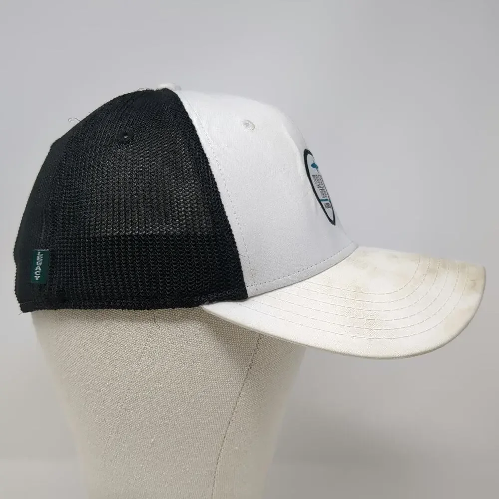 Legacy Baseball Cap White M Valentines Dive Center Bahamas Shark Mesh Back Hat
